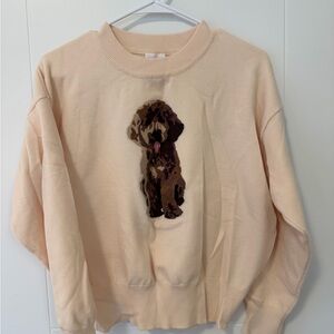 Le Lis Cream Dog Print Sweater